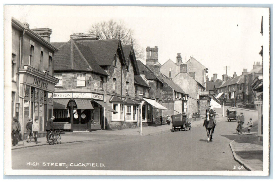 c1940's Stores in High Street Cuckfield West Sussex England RPPC Photo Postcard