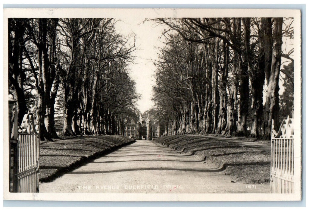 c1940's Entrance to Tudor Mansion Cuckfield Park England RPPC Photo Postcard