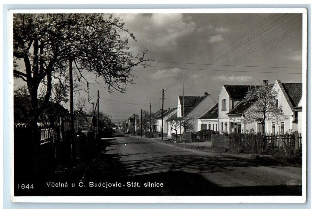 c1950's Silnice Vcelna Budejovic District Czech Republic RPPC Photo Postcard