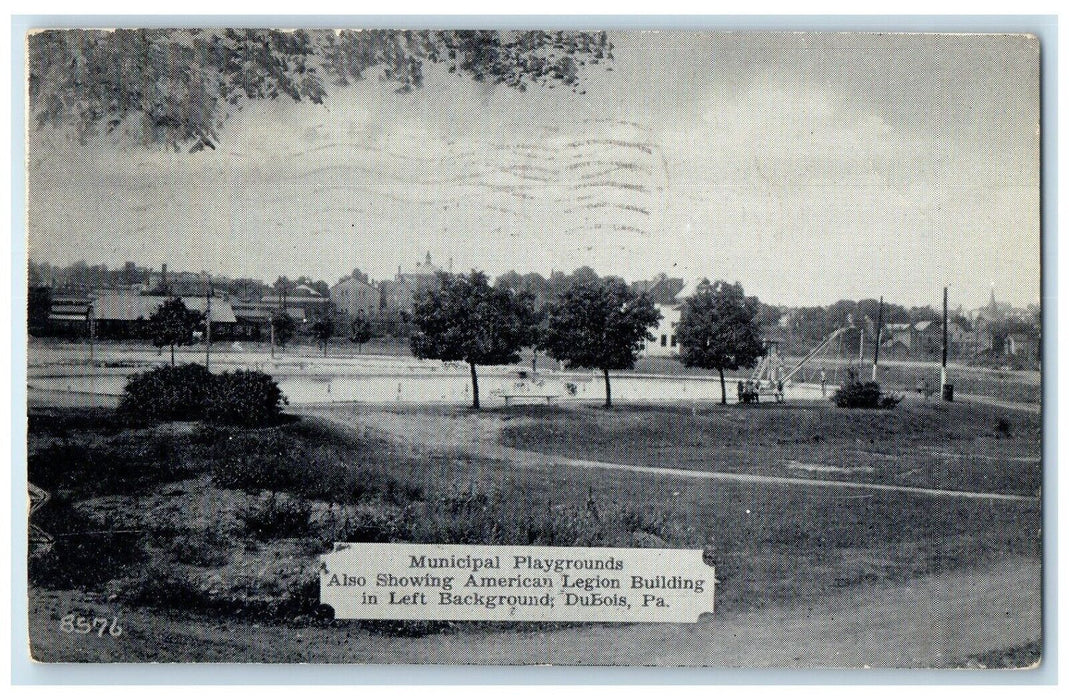 1939 Municipal Playgrounds American Legion Building Dubois Pennsylvania Postcard