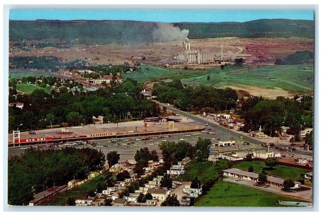 c1960 Aerial View Baken Park Shopping Center Rapid City South Dakota SD Postcard