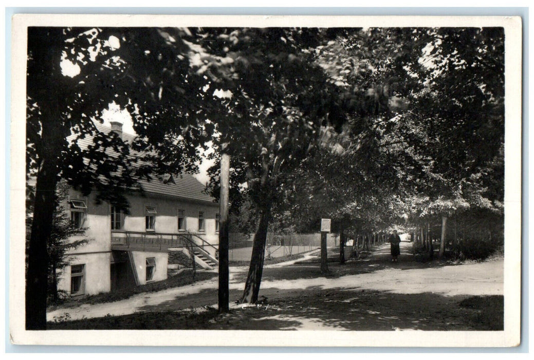 1942 Hotel Lazne Svata Kateryna near Počátky Czechia RPPC Photo Postcard