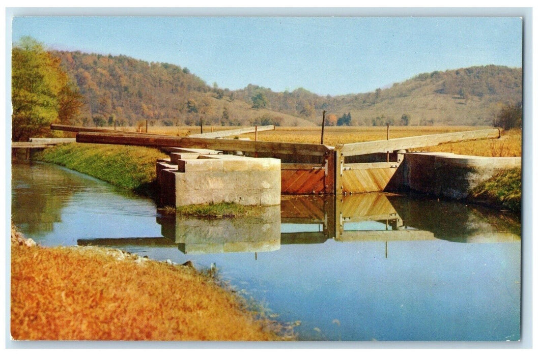 1960 Millville Locks Whitewater Canal Metamora Indiana IN Natural Color Postcard