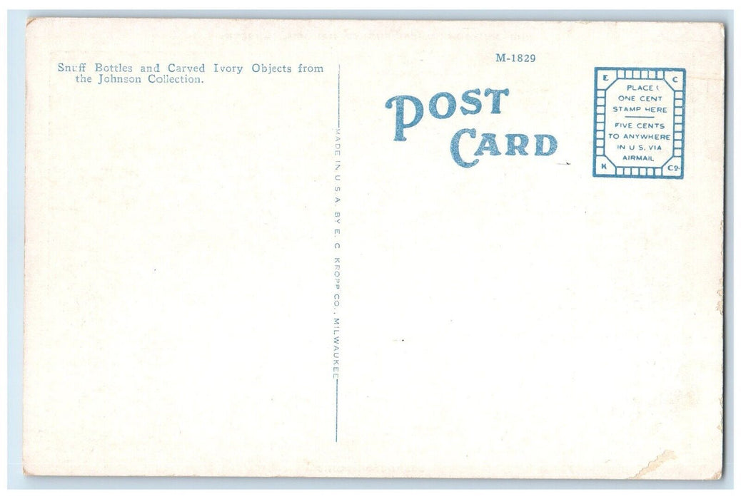 c1940 Johnson-Humerickhouse Memorial Museum Coshocton Ohio OH Unposted Postcard