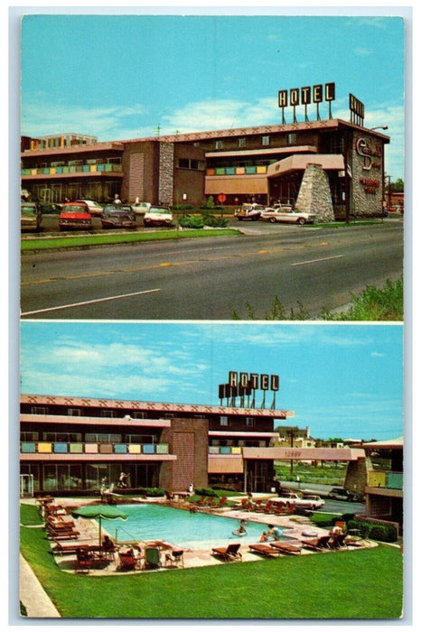 c1950's The Continental Denver Hotel Denver Colorado CO Dual View Postcard