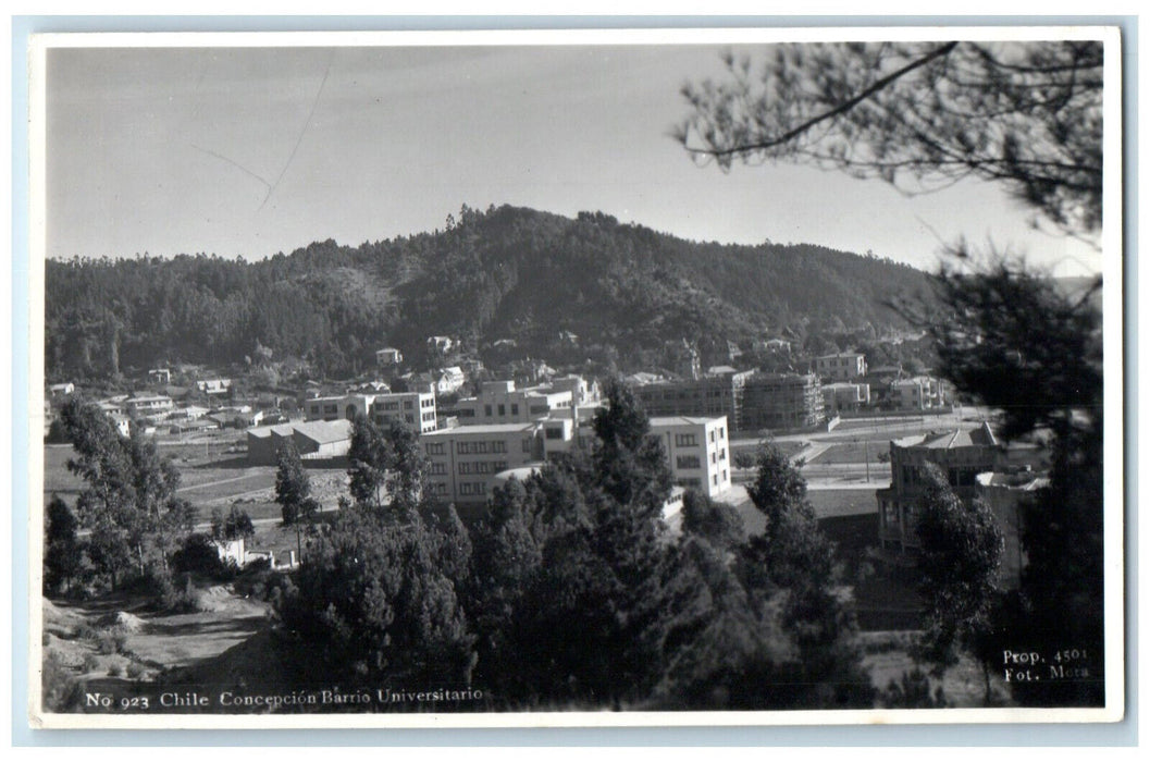 c1940's Concepcion University District Chile Unposted RPPC Photo Postcard