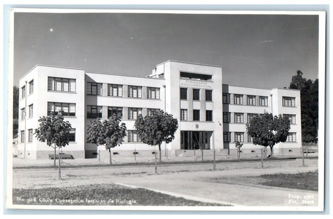 c1950's Biology Institute Conception Chile Vintage RPPC Photo Postcard