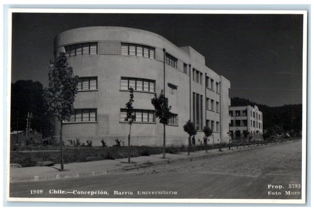 c1950's University Neighborhood Concepcion Chile Unposted RPPC Photo Postcard