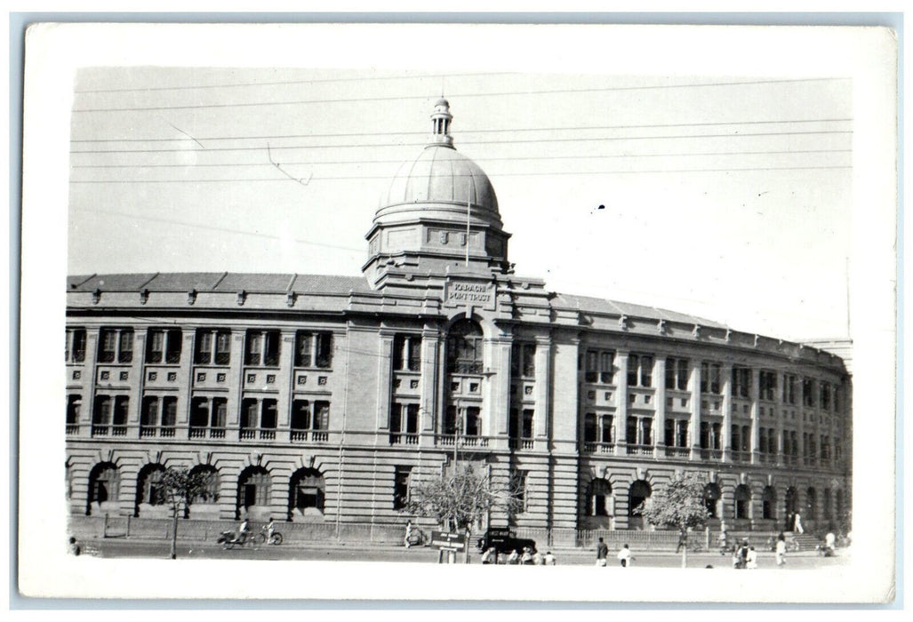 1954 Karachi Port Trust Building Karachi Pakistan Posted RPPC Photo Postcard