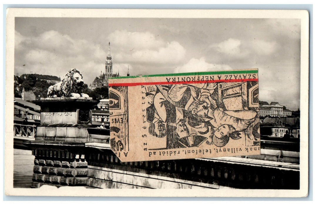 c1930's Esperanto Nepfront Communist Budapest Hungary RPPC Photo Postcard