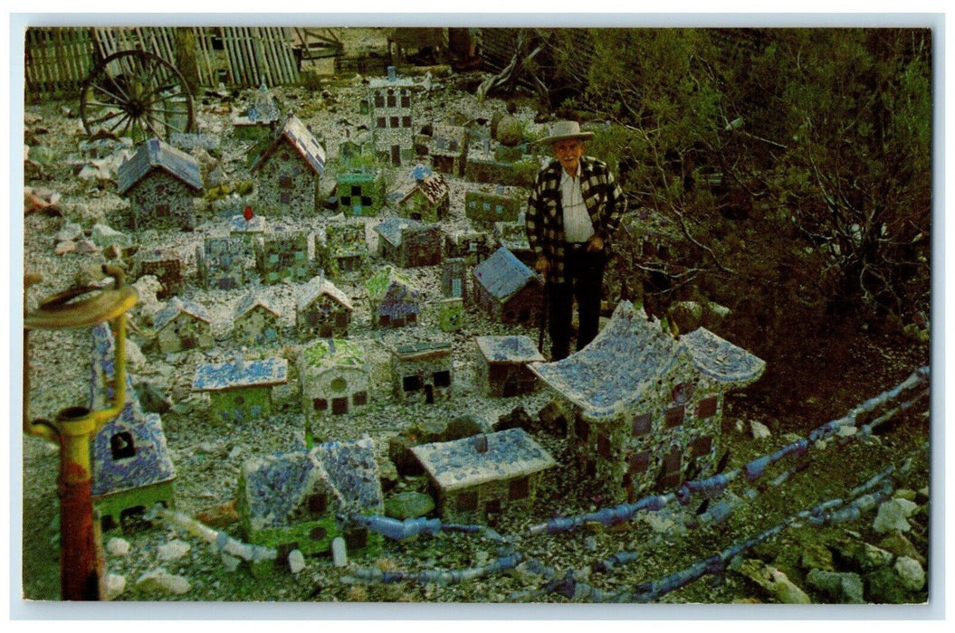 c1960 Tommy Thompson Miniature Bottle House Rhyolite Nevada NV Unposted Postcard