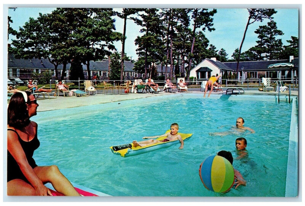 Top O The Morn Motor Lodge Swimming Pool Hyannis Massachusetts MA Postcard