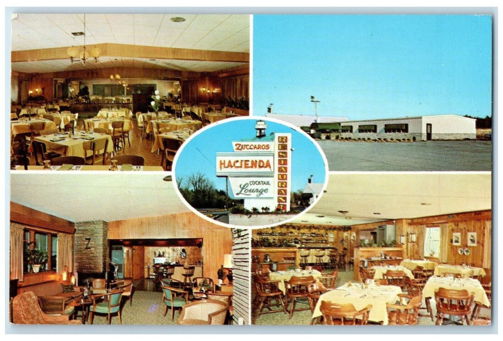 c1960's Zucarro's Restaurant And Lounge Utica New York NY Vintage Postcard