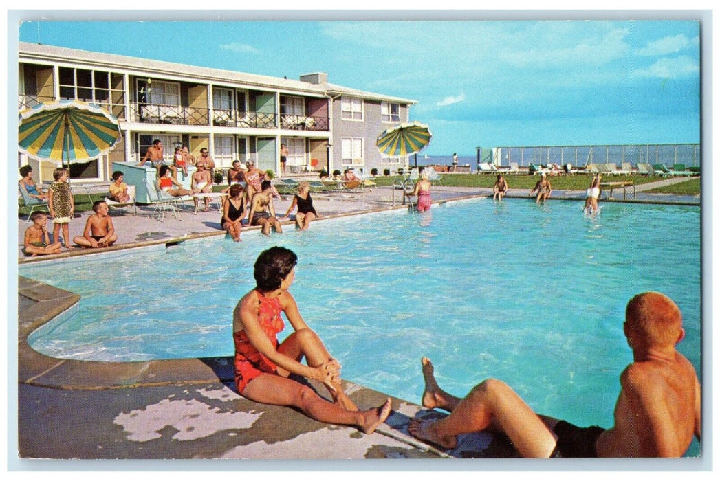 1965 The Riviera Motel And Swimming Pool Bass River Massachusetts MA Postcard