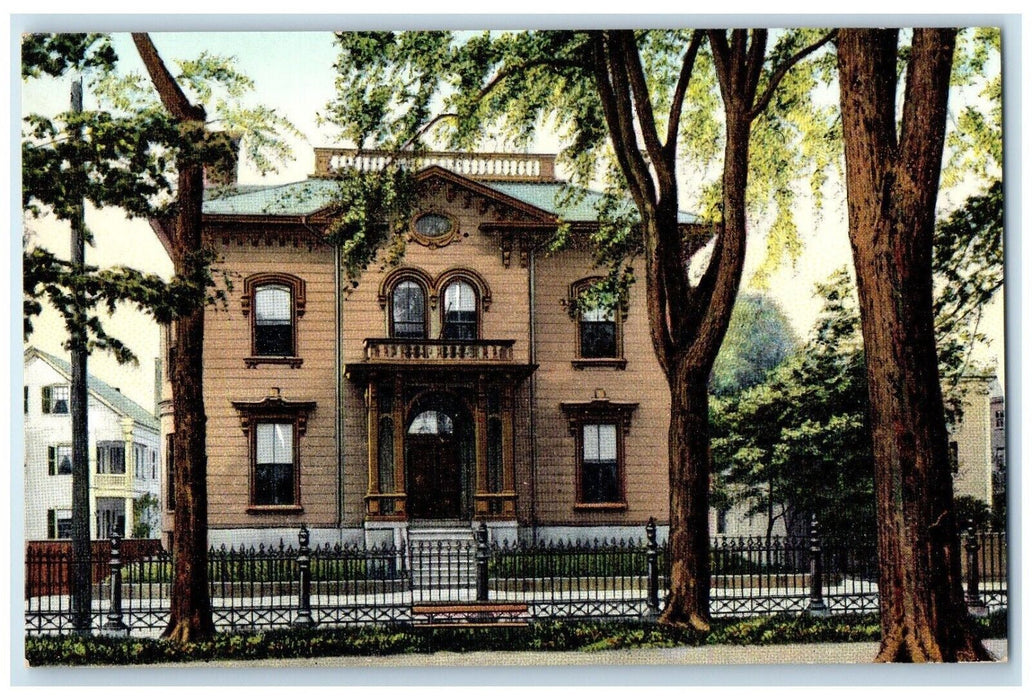 c1910 Now Then Club House Washington Square Vintage Salem Massachusetts Postcard