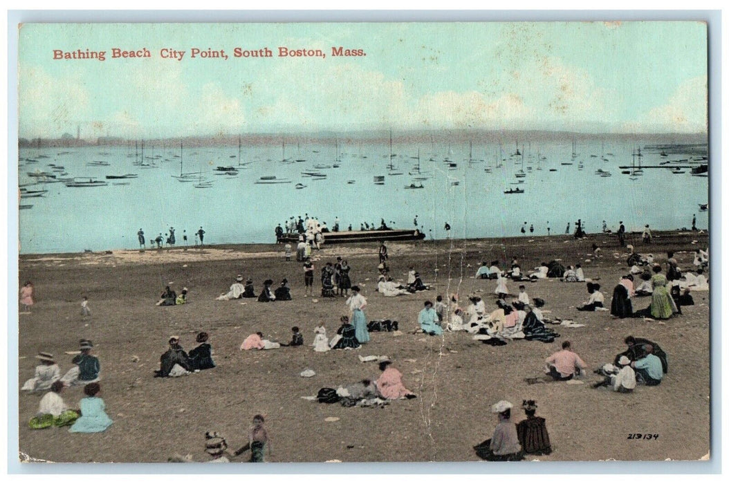 c1910 Bathing Beach City Point Exterior South Boston Massachusetts MA Postcard