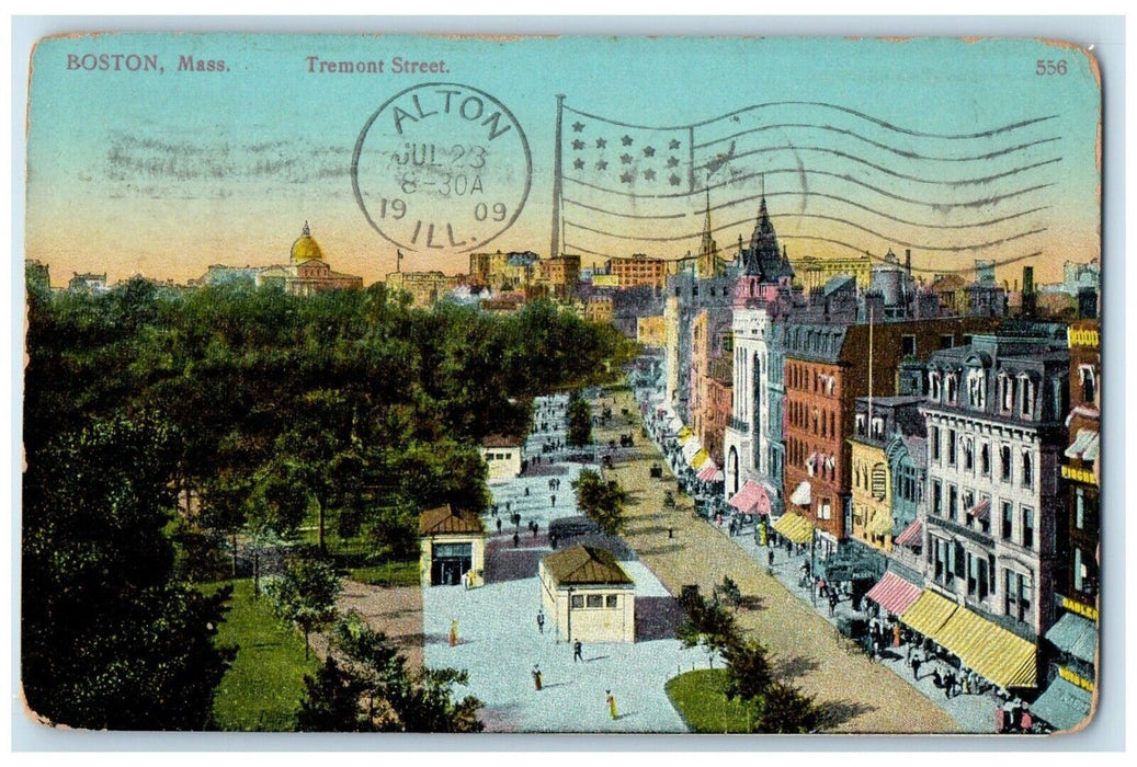 1909 Tremont Street Exterior Building Boston Massachusetts MA Vintage Postcard