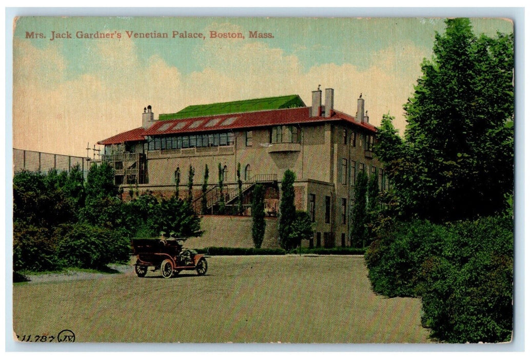 c1910 Mrs. Jack Gardner's Venetian Palace Exterior Boston Massachusetts Postcard