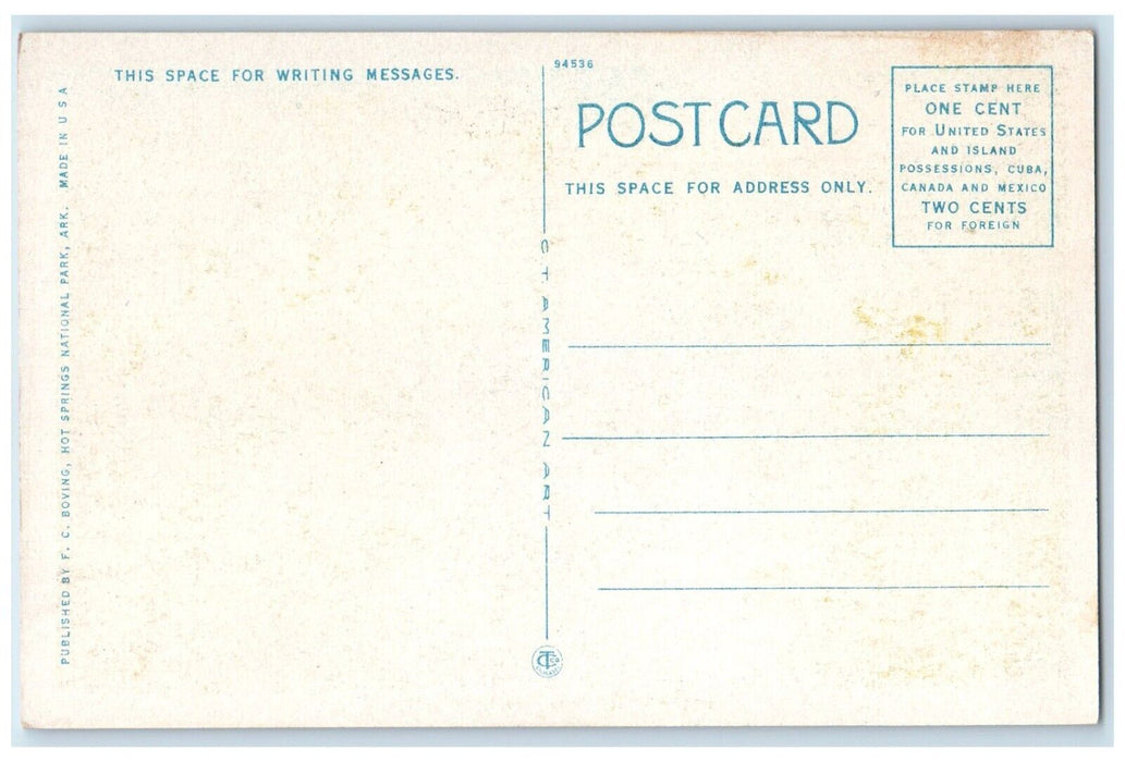 c1930's Pumping Station City Water Works Hot Springs National Park AR Postcard