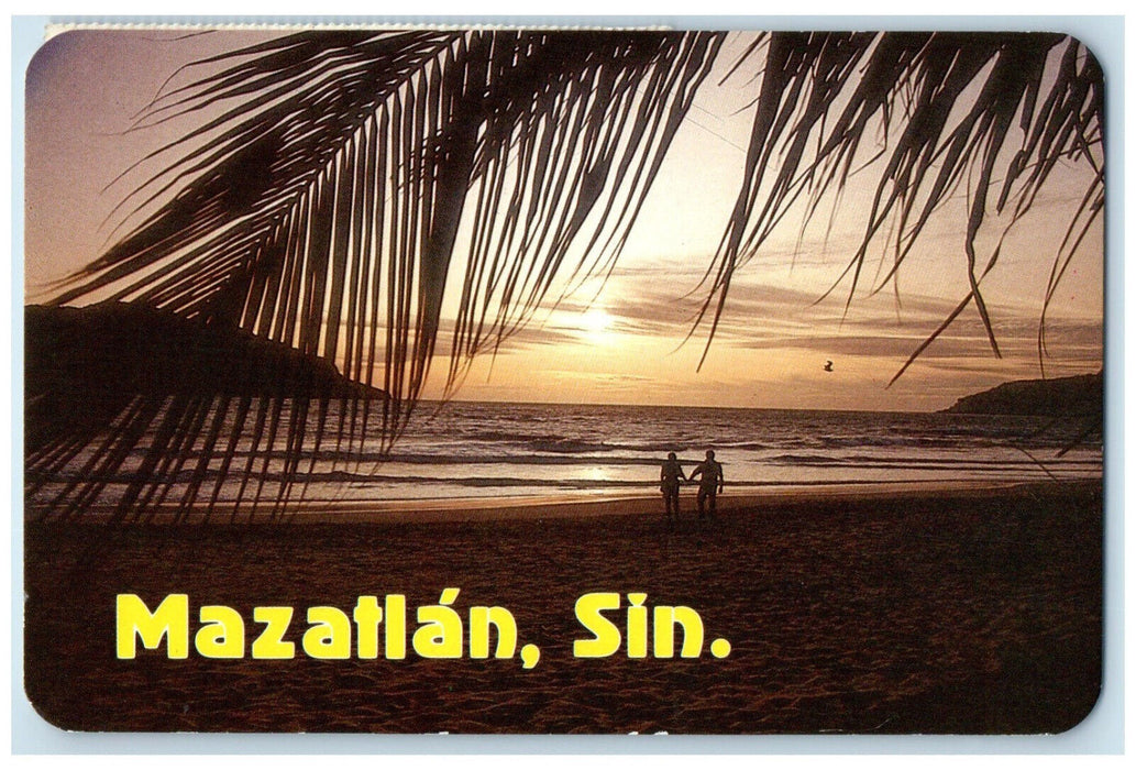 c1960's Beautiful Sunset Over See Gul Beach Mazatlan Sinaloa Mexico Postcard