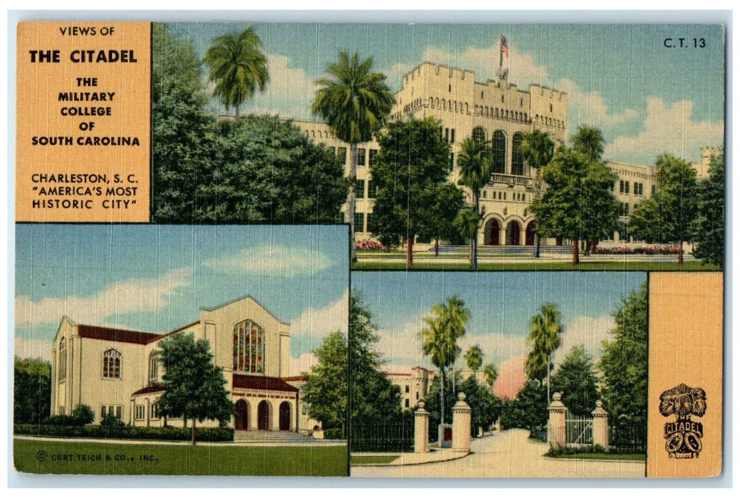 The Citadel Military College Of South Carolina Charleston SC Multiview Postcard