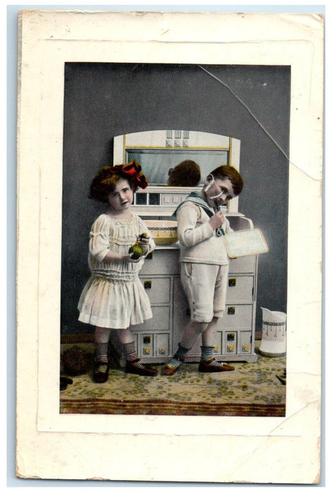 1912 Children Playing La Crosse Wisconsin WI Posted Antique Postcard
