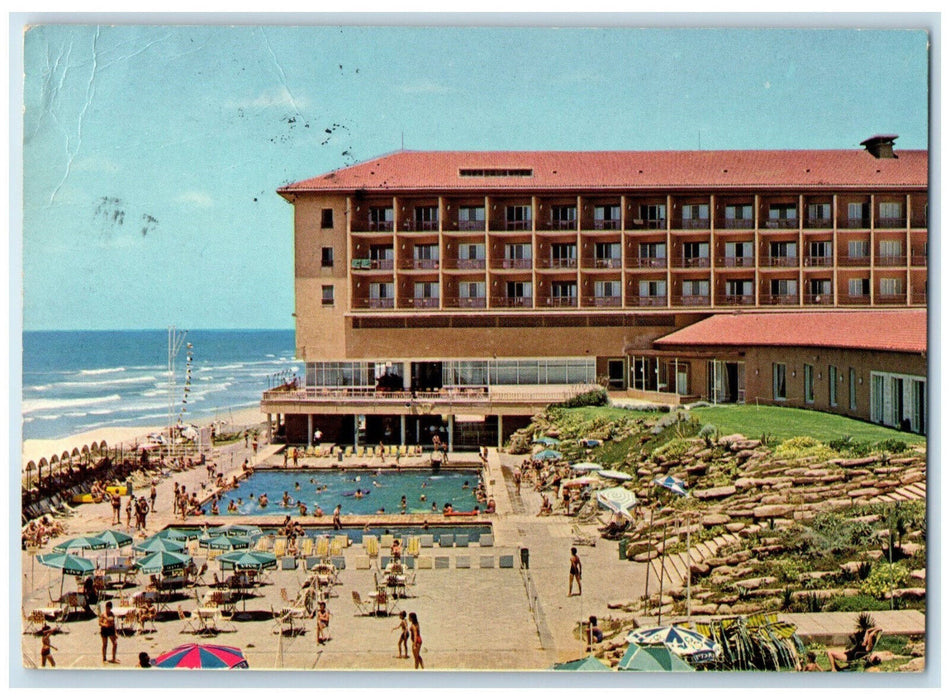 1965 Accadia Grand Hotel Herzlia on  Sea Dan Hotels Israel Posted Postcard