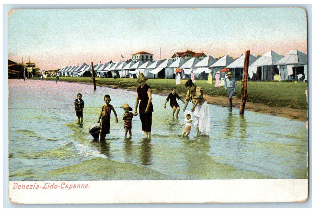 c1910 River Scene Venezia Lido Capanne PCF Italy Unposted Antique Postcard