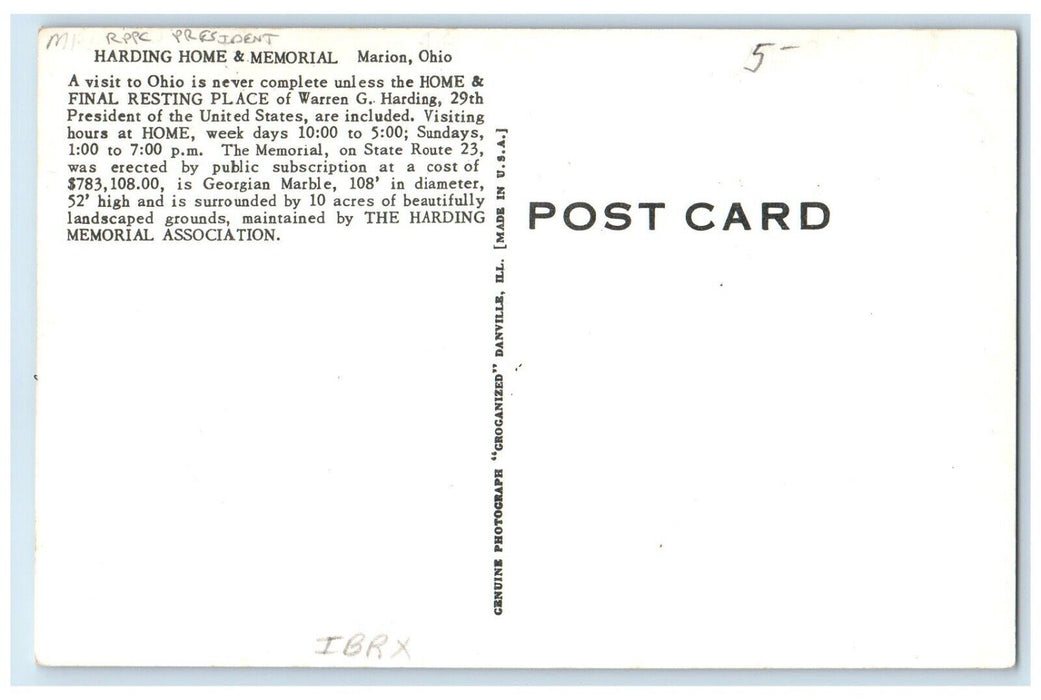 Warren G. Harding Front Porch Campaign RPPC Photo Unposted Vintage Postcard