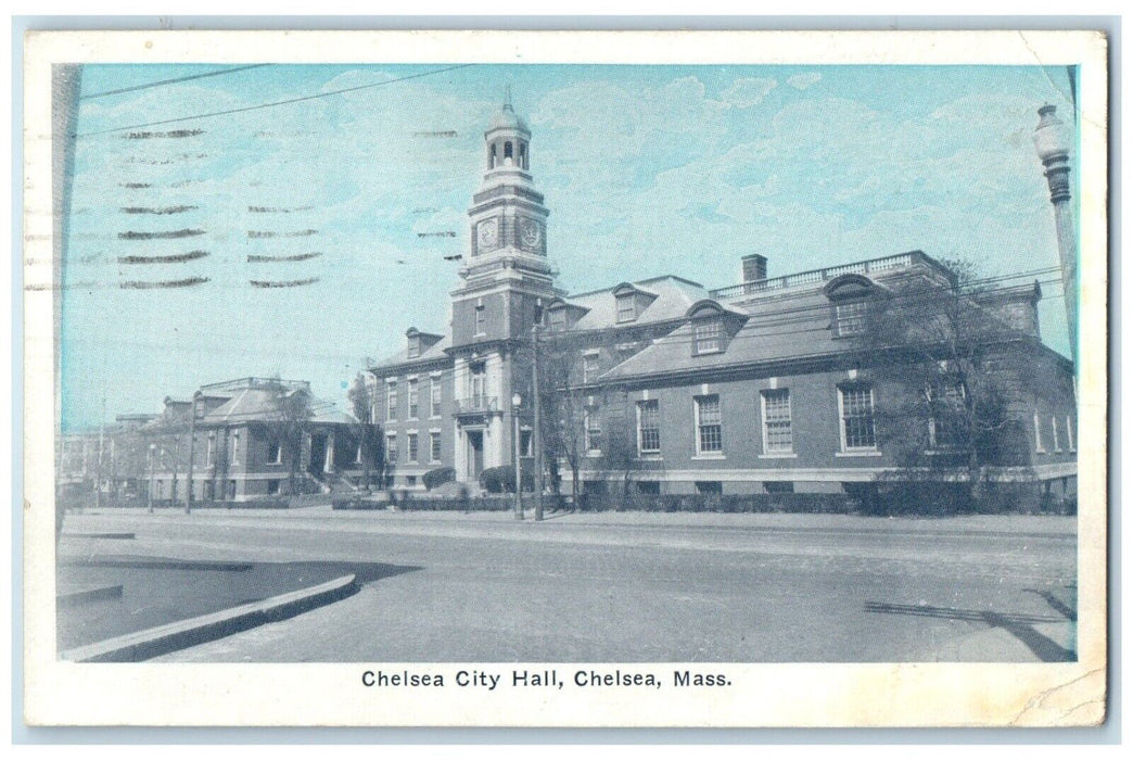 1935 Chelsea City Hall Exterior Building Chelsea Massachusetts Vintage Postcard