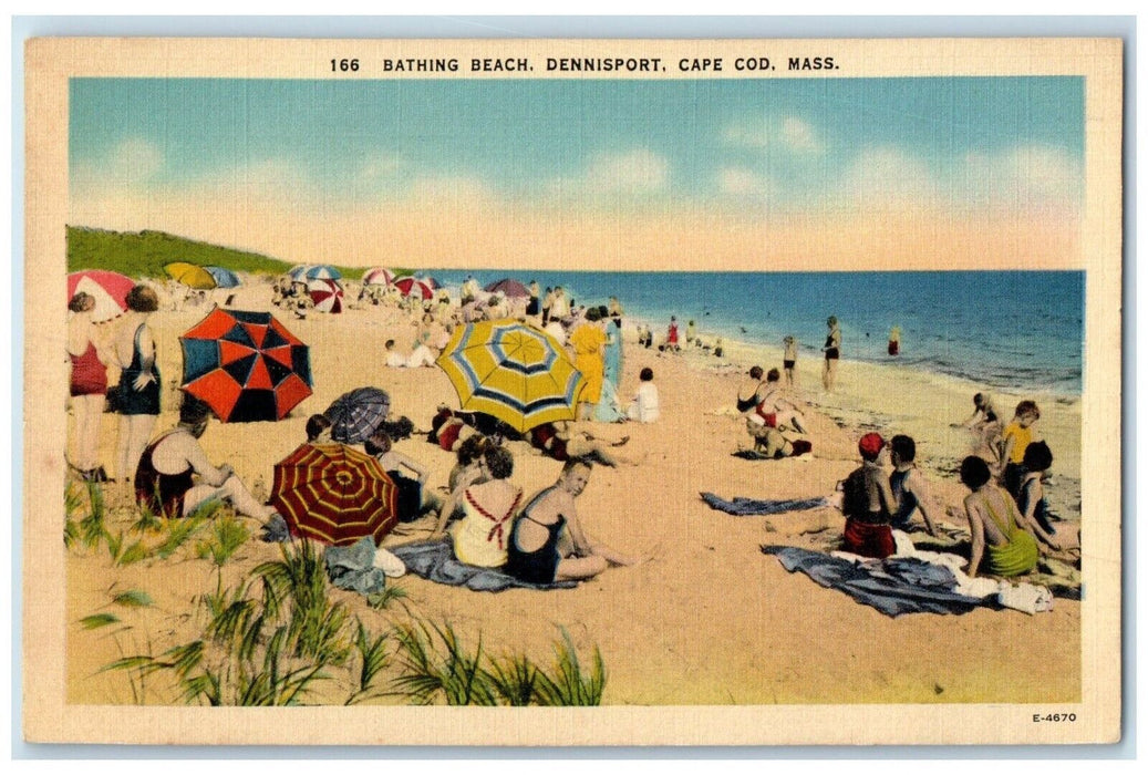 c1940 Bathing Beach Dennisport Exterior Cape Cod Massachusetts Vintage Postcard