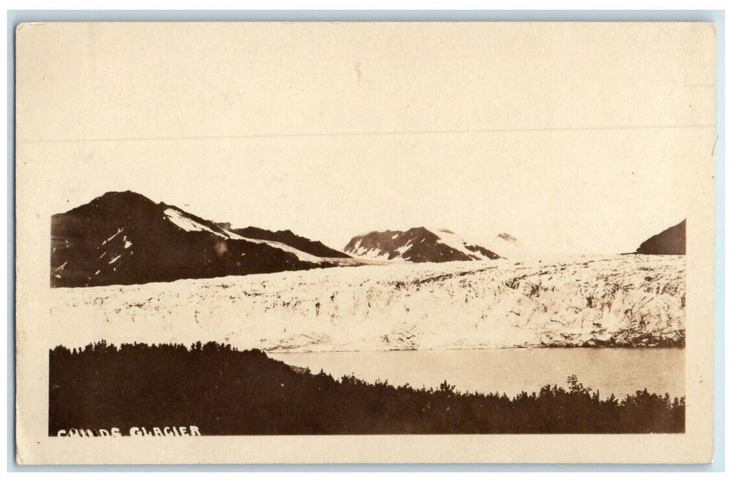 c1918 Childs Glacier View Chugach Park Alaska AK RPPC Photo Unposted Postcard