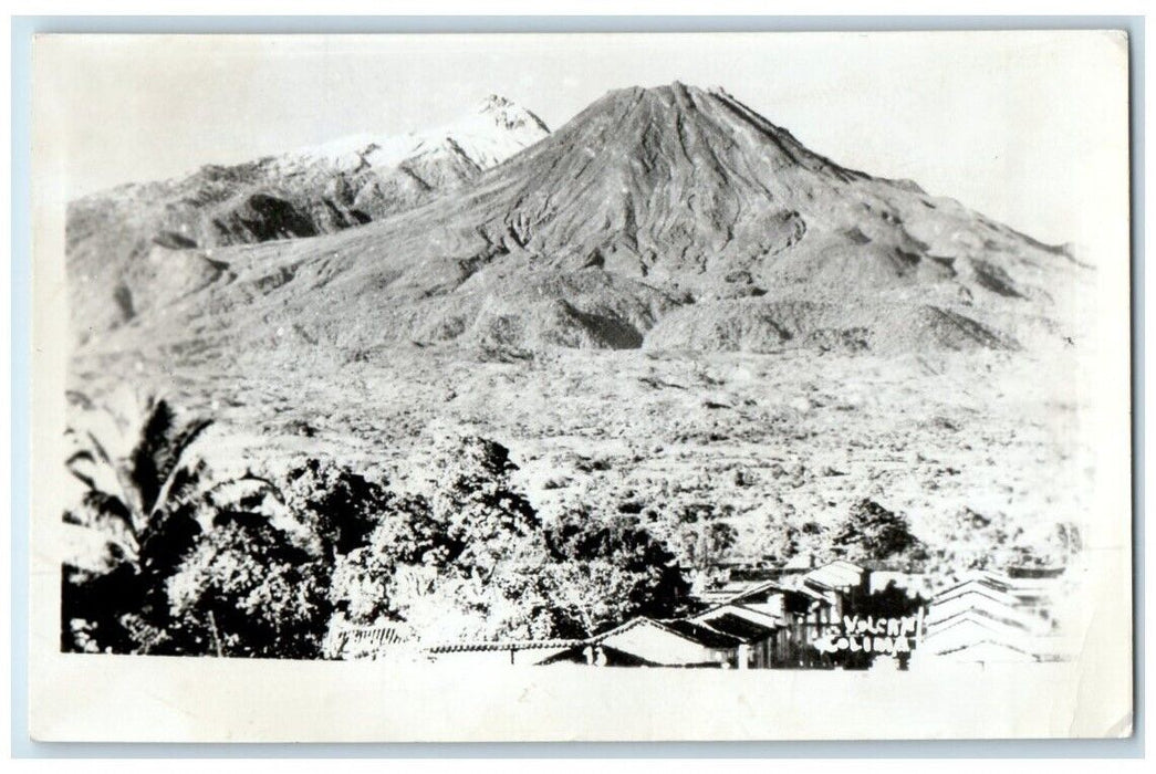 c1920's Volcano Landscape View Colima Mexico RPPC Photo Unposted Postcard