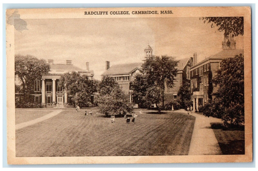 1941 Radcliffe College Exterior Cambridge Massachusetts Vintage Antique Postcard