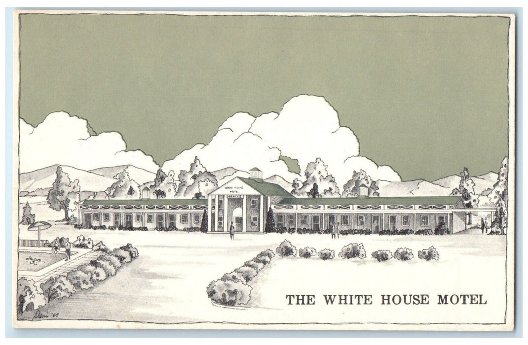 c1950's The White House Motel Charlottesville Virginia VA Vintage Postcard