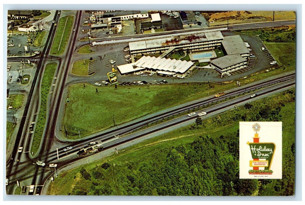 c1950's Aerial View Of Holiday Inn Charlottesville Virginia VA Vintage Postcard