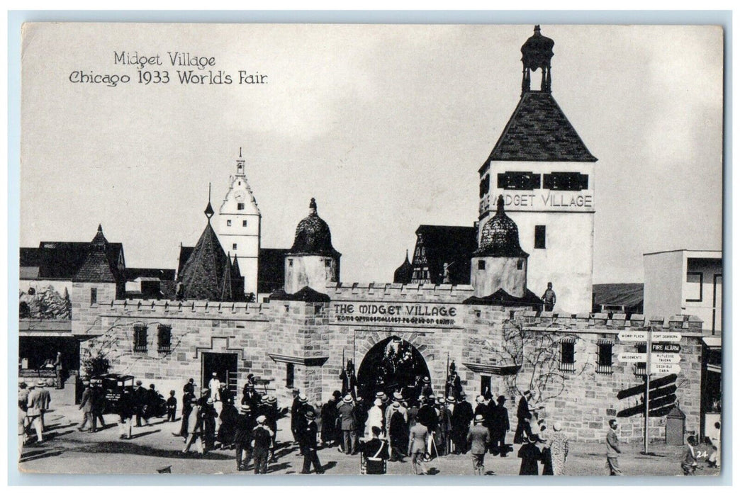 1933 View Of Midget Village Chicago World's Fair Illinois IL Vintage Postcard