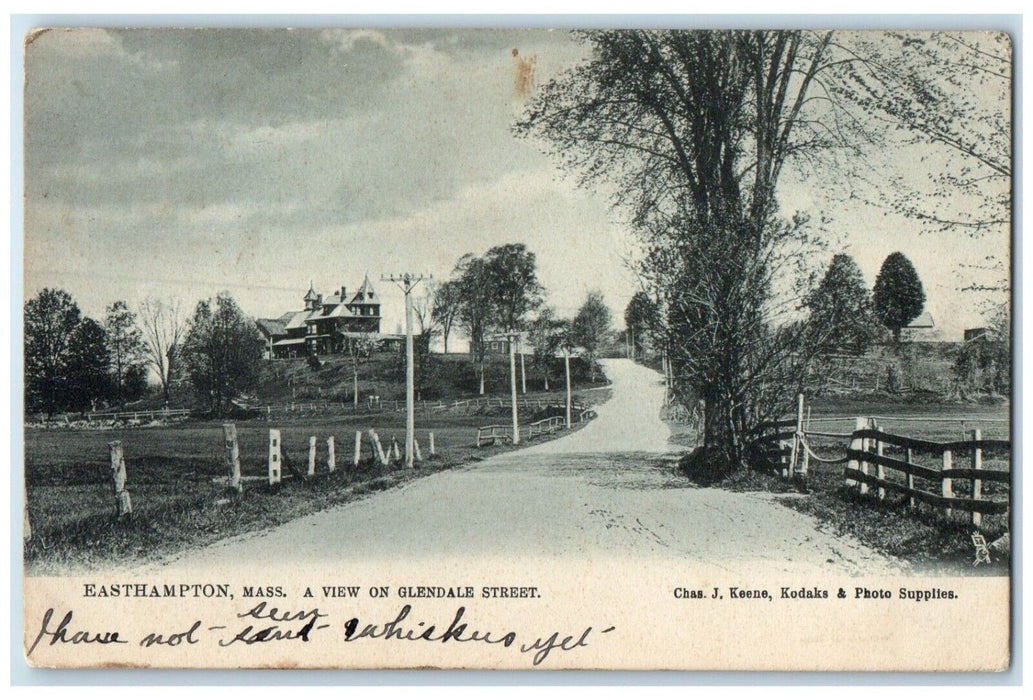 1909 Scenic View Glendale Street Road Easthampton Massachusetts Antique Postcard