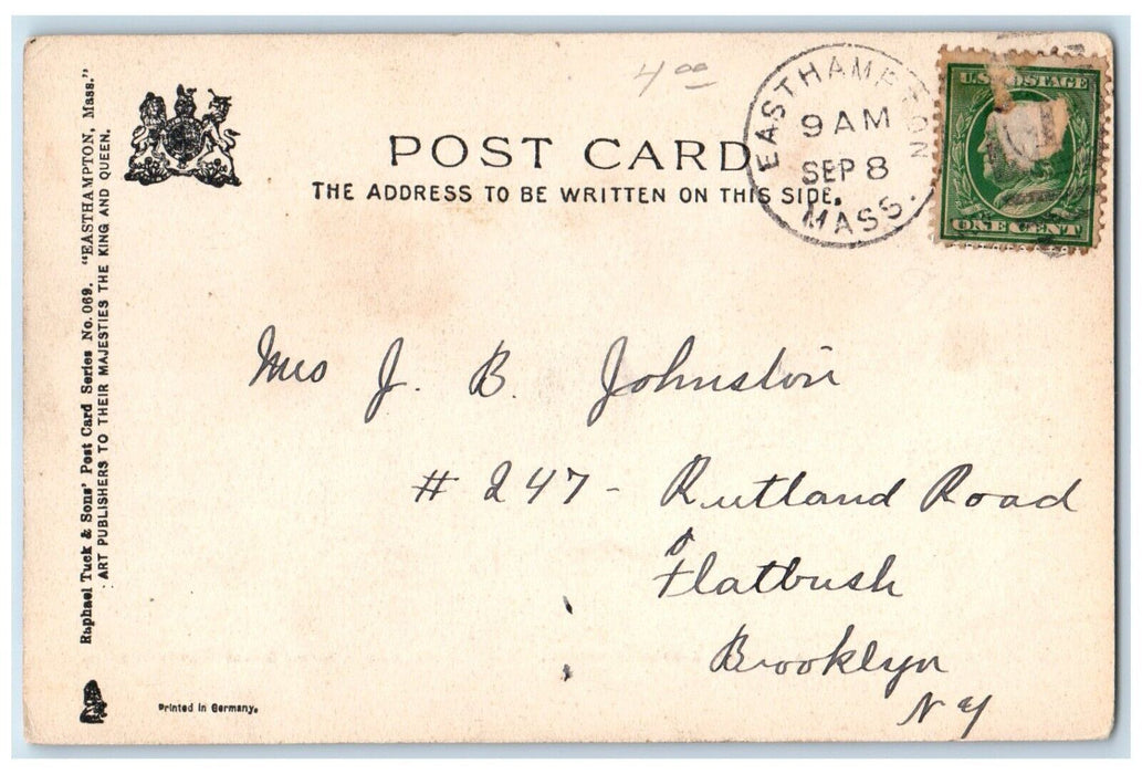 1909 Scenic View Glendale Street Road Easthampton Massachusetts Antique Postcard