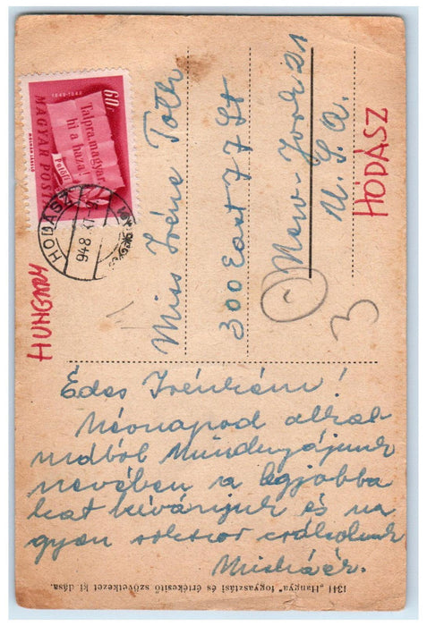 1948 Scene at Nyirhodasz Gor. Kath. Templom Hungary Posted Antique Postcard