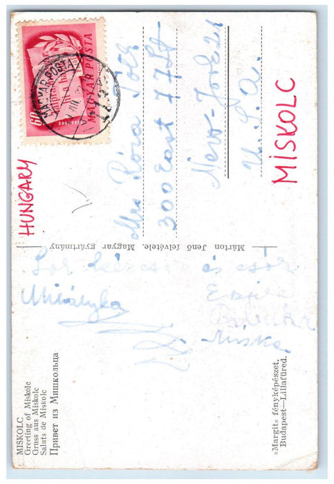 c1930's Rakoczi Multiview Miskolc-Tapolcafurdo Hungary Posted Postcard