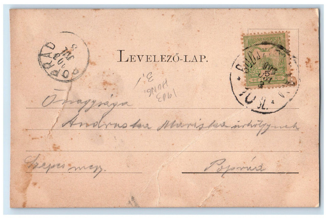 1903 Honvedszobor School Greetings from Hatvanbol Hungary Posted Postcard