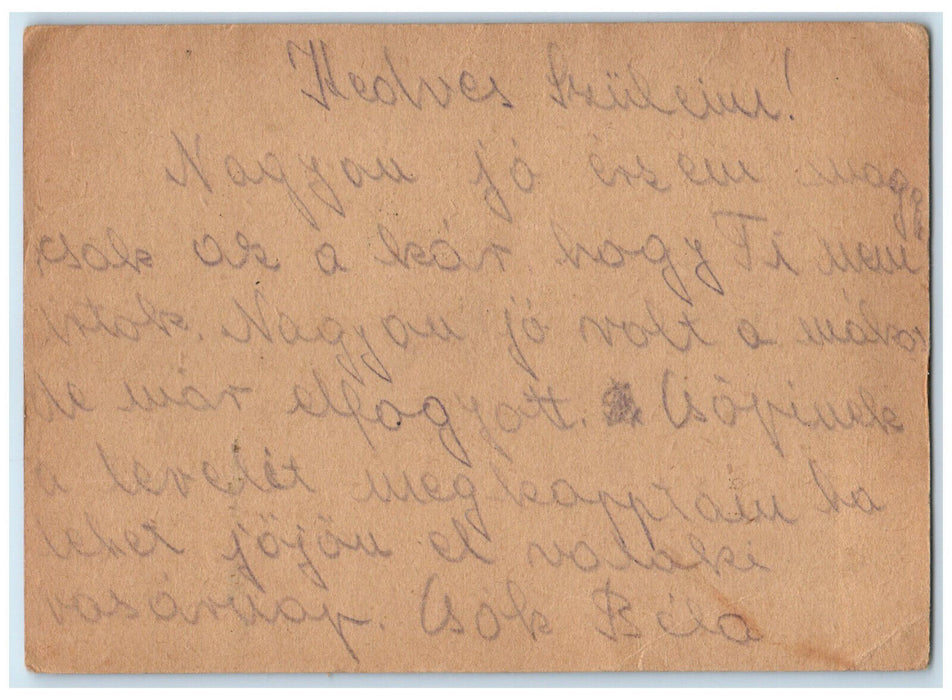 1923 Levelezolap Hungary Letter from Paolo Vintage Posted Postcard