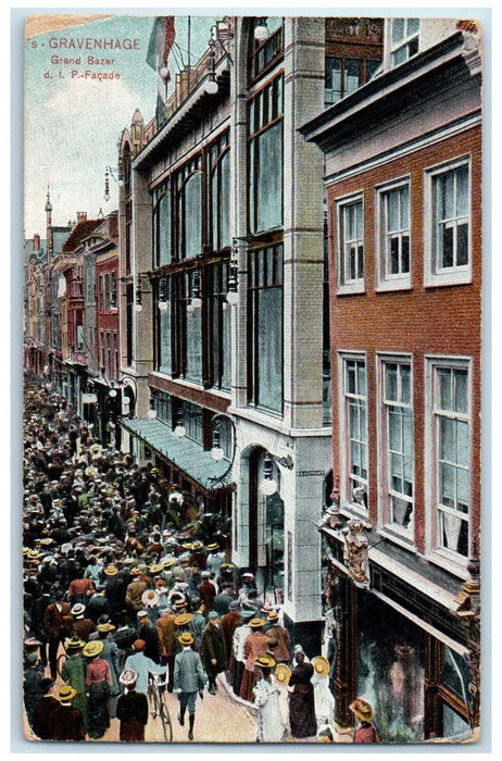 1907 Grand Bazar Facade Gravenhage The Hague Netherlands Antique Postcard