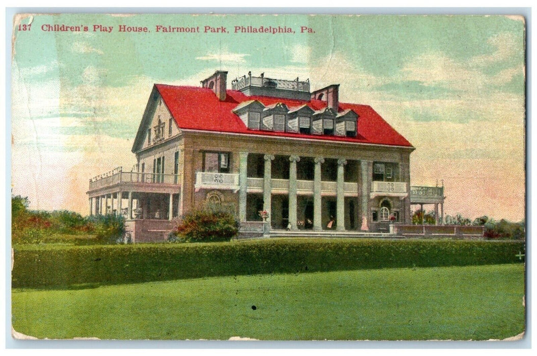 1911 Children's Play House Fairmont Park Philadelphia Pennsylvania PA Postcard