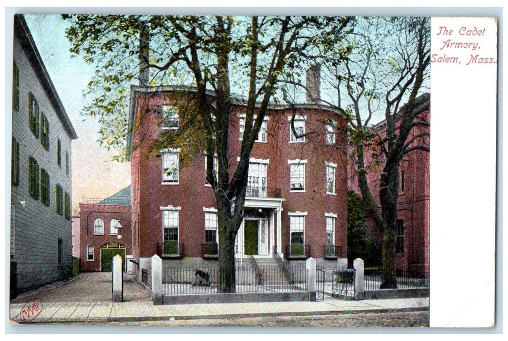 1905 Cadet Armory Exterior Building Salem Massachusetts Vintage Antique Postcard
