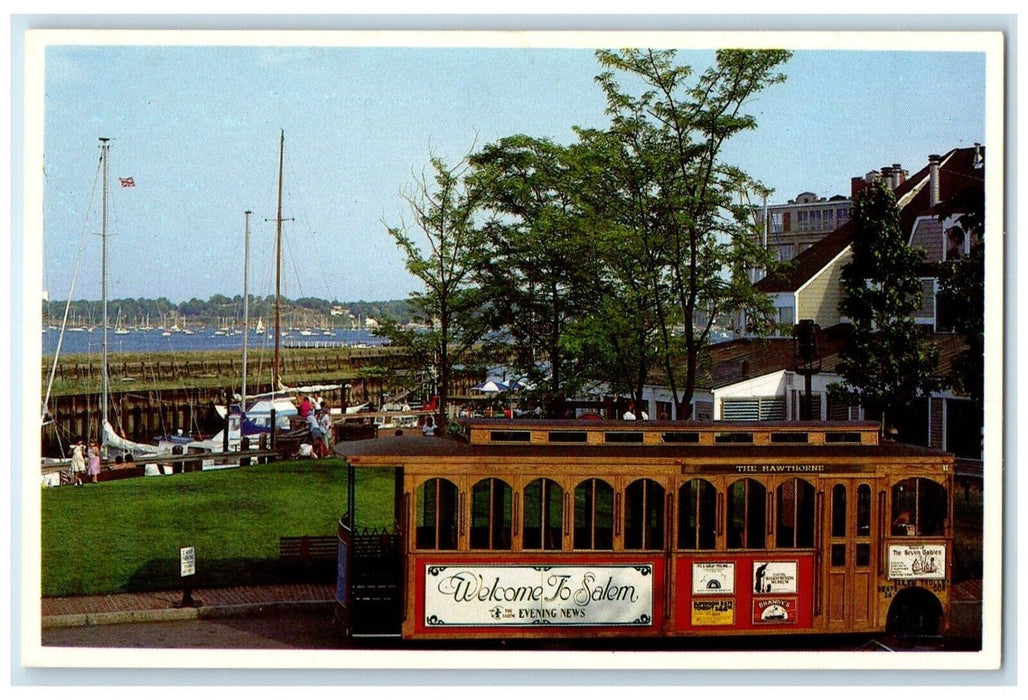 c1960 Salem Trolley Shuttle Service Attractions Salem Massachusetts MA Postcard