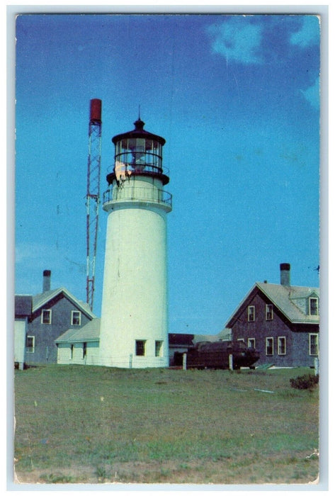 1950 Highland Light Truro Lighthouse Cape Cod Massachusetts MA Vintage Postcard