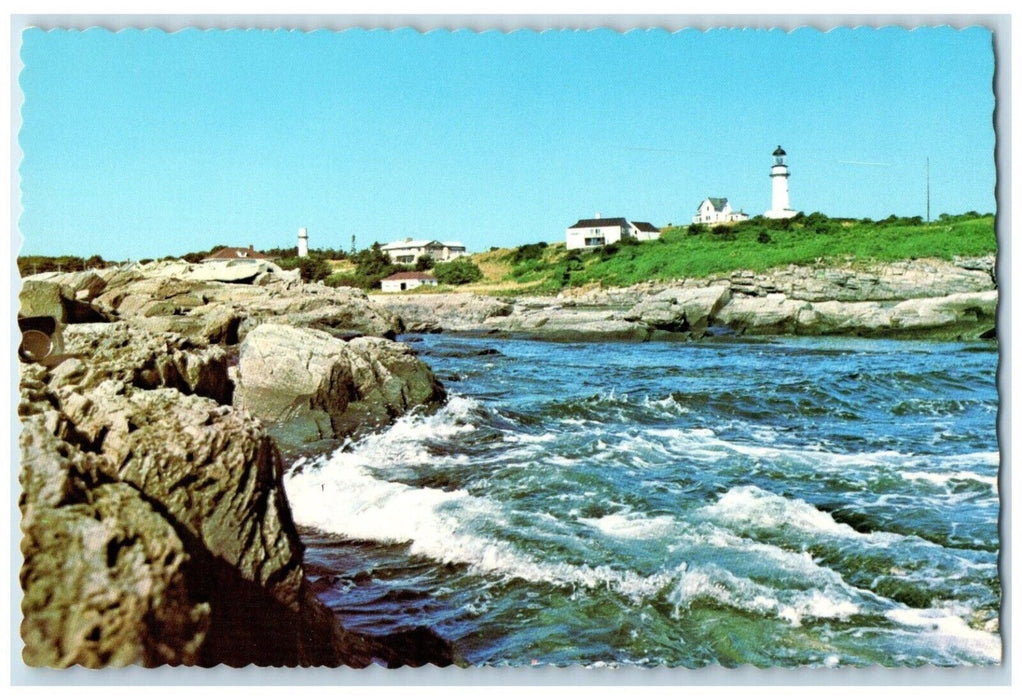 c1960 Two Lights Lighthouse River Lake Cape Elizabeth Maine ME Vintage Postcard