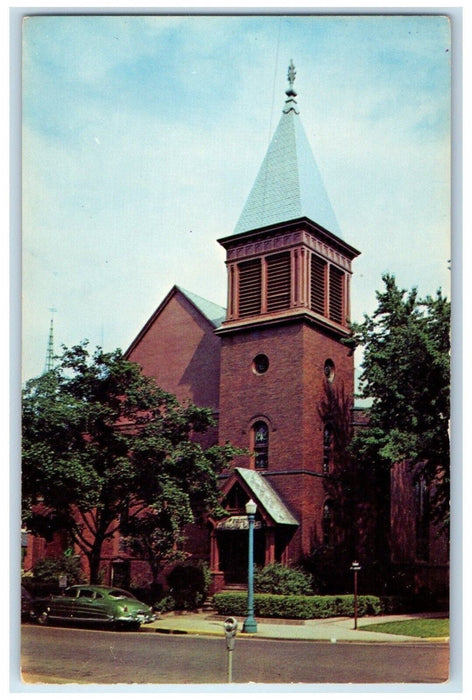 1960 Exterior View First Reformed Church Building Kalamazoo Michigan MI Postcard